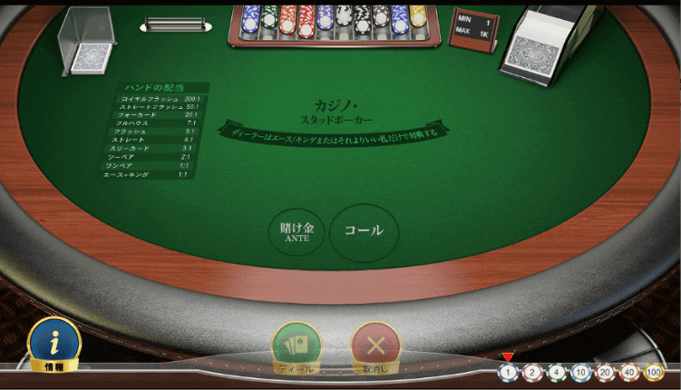 Casino Stud Poker（カジノスタッドポーカー）