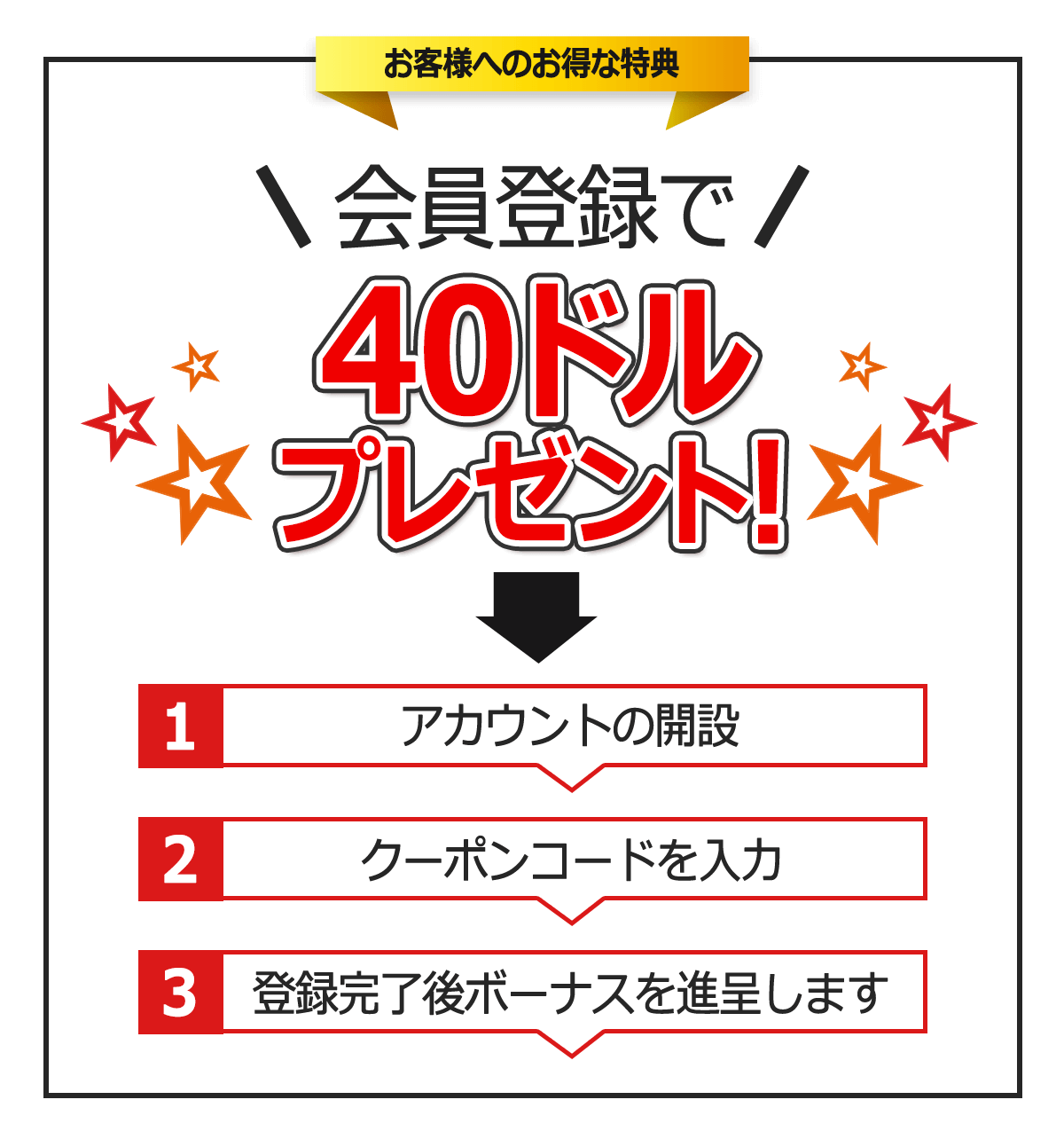 ボーナスを受け取るには？